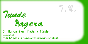 tunde magera business card